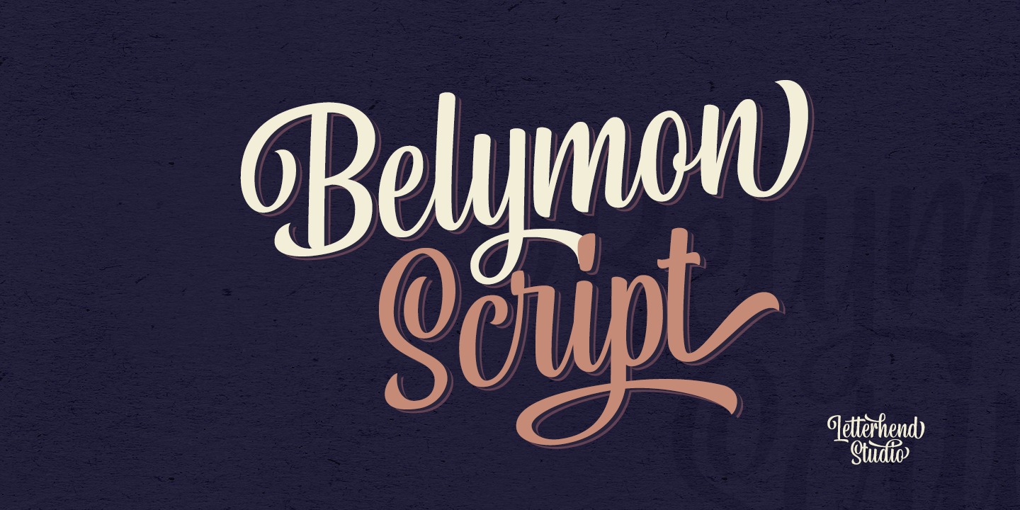 Ejemplo de fuente Belymon Script